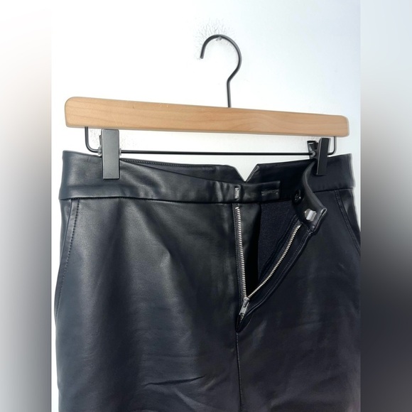 LPA Faux Leather Nino Biker Shorts in Black Size Medium - Picture 8 of 10
